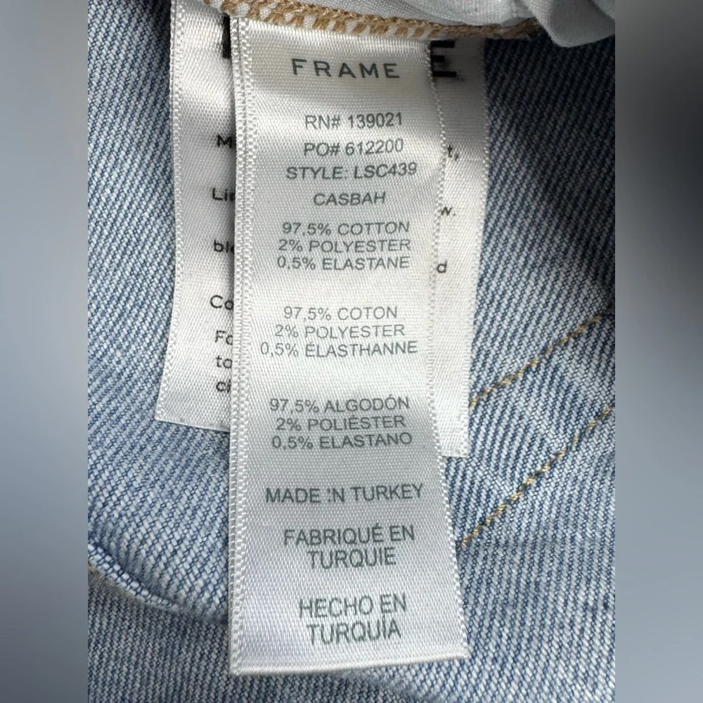 Frame Denim Le Stevie Crop Casbah Distressed Ankle Jeans Size 28 - Picture 6 of 9